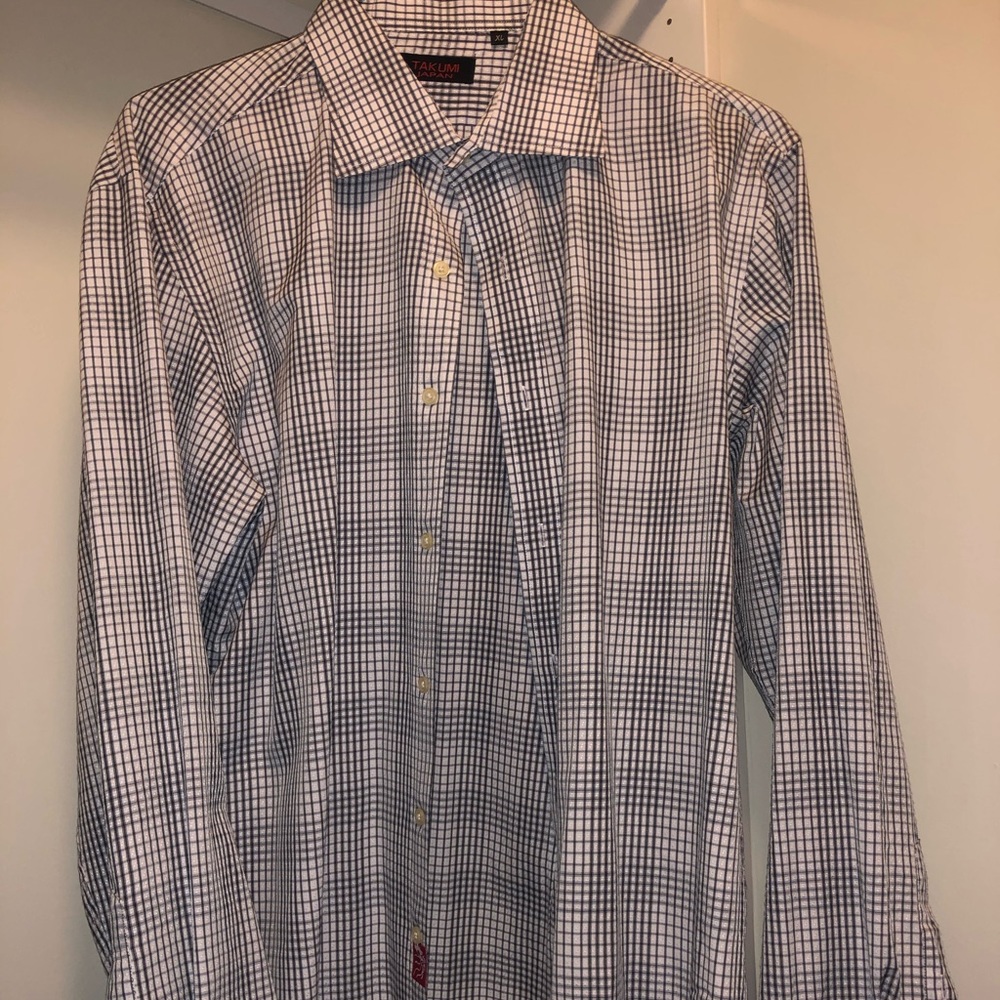 Takumi White and Charcoal Shirt